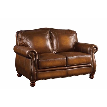 Coaster 503982 Home Furnishings Love Seat, Hand Rubbed Brown