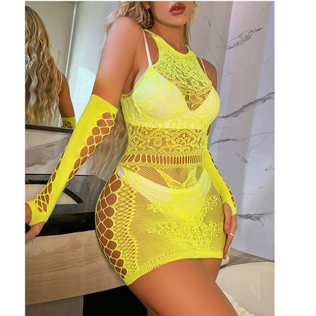Knosfe Chemise Bodysuit Fishnet See Through Babydoll for Women Lingerie Average Size
Knosfe Chemise Bodysuit Fishnet See Through Babydoll for Women Lingerie Average Size