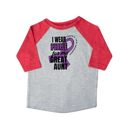 Inktastic Chronic Pain I Wear Purple For My Great Aunt Gift Toddler Boy or Toddler Girl T-Shirt
Inktastic Chronic Pain I Wear Purple For My Great Aunt Gift Toddler Boy or Toddler Girl T-Shirt