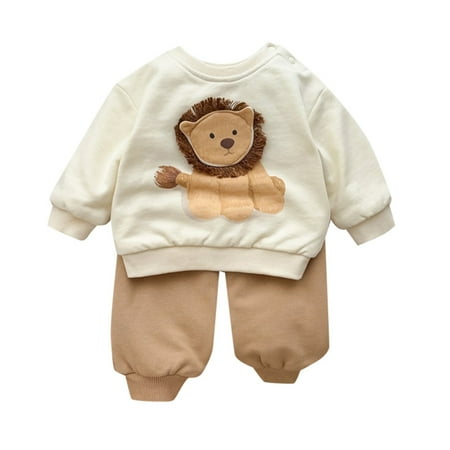 Bjutir Toddler Boys Outfit Set Girls Fall Winter Cotton Lined Cute Animal Embroidery 2 Piece Athletic Hoodie Jogger Pants Tracksuit White 3-6 Months
Bjutir Toddler Boys Outfit Set Girls Fall Winter Cotton Lined Cute Animal Embroidery 2 Piece Athletic Hoodie Jogger Pants Tracksuit White 3-6 Months