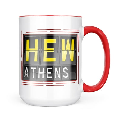 Neonblond HEW Airport Code for Athens Mug gift for Coffee Tea lovers