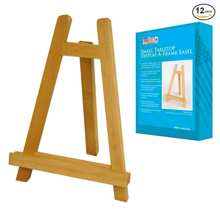12 Pack of US Art Supply CARMEL Small Tabletop Display A-Frame Easel Painting