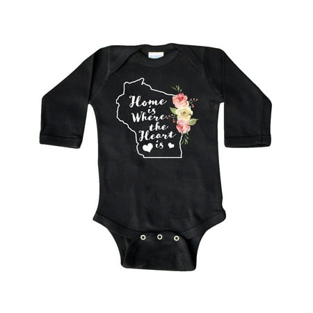 Inktastic Wisconsin Home is Where The Heart is with Watercolor Floral Gift Baby Girl Long Sleeve Bodysuit
Inktastic Wisconsin Home is Where The Heart is with Watercolor Floral Gift Baby Girl Long Sleeve Bodysuit