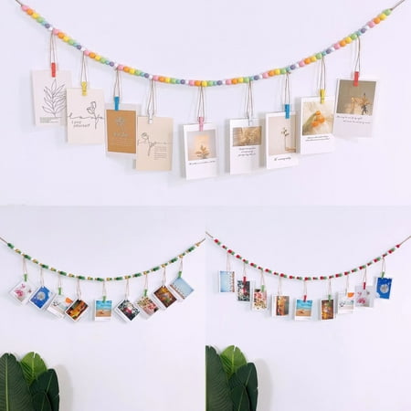 Sunjoy Tech Photo Display Hanger Wall Mounted Reusable Simple Installation Bead String Wooden Clip Memo Photo Hanger Garland
Sunjoy Tech Photo Display Hanger Wall Mounted Reusable Simple Installation Bead String Wooden Clip Memo Photo Hanger Garland