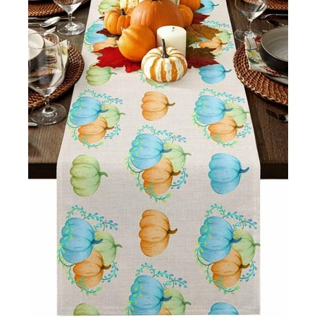 Fall Pumpkins Table Runner 72 Inches Long Farmhouse Dress Scarves Blue Green Orange Pumpkins Thanksgiving Dining Tablerunner for Coffee Table/Kitchen Island/Party Décor 16 x 72
Fall Pumpkins Table Runner 72 Inches Long Farmhouse Dress Scarves Blue Green Orange Pumpkins Thanksgiving Dining Tablerunner for Coffee Table/Kitchen Island/Party Décor 16 x 72
