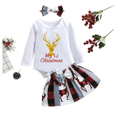 Newborn Baby Girl Xmas Clothes Outfits My First Christmas Romper Skirts 3PCS Set
Newborn Baby Girl Xmas Clothes Outfits My First Christmas Romper Skirts 3PCS Set