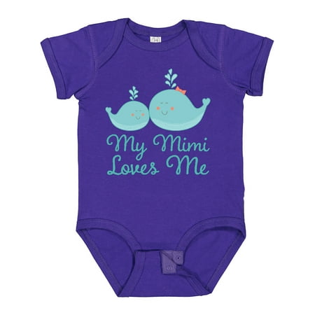 Inktastic My Mimi Loves Me Gift Baby Boy or Baby Girl Bodysuit