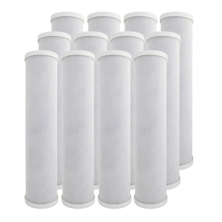 Tier1 5 Micron 20 Inch x 4.5 Inch | 12-Pack Whole House Activated Carbon Block Water Filter Replacement Cartridge | Compatible with Pentek EP-20BB 155583-43 CB-45-2005 Home Water Filter
Tier1 5 Micron 20 Inch x 4.5 Inch | 12-Pack Whole House Activated Carbon Block Water Filter Replacement Cartridge | Compatible with Pentek EP-20BB 155583-43 CB-45-2005 Home Water Filter
