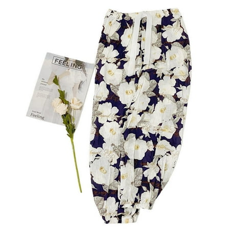 Spring and summer new women s trousers large flowers comfortable pajama pants loose closing home pants plus
Spring and summer new women s trousers large flowers comfortable pajama pants loose closing home pants plus