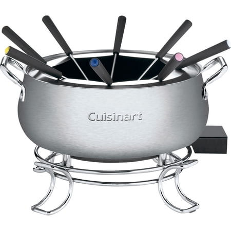 Cuisinart CFO-3SS 3 Quart, 1000 Watt Stainless Steel Electric Fondue Pot, Silver (New Open Box)
