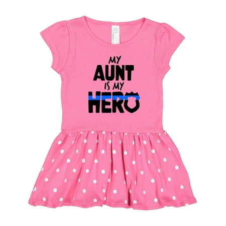 Inktastic My Aunt is My Hero Police Officer Family Gift Toddler Girl Dress 
Inktastic My Aunt is My Hero Police Officer Family Gift Toddler Girl Dress
