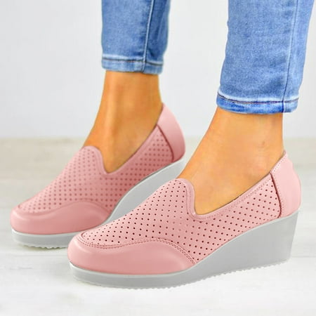NECHOLOGY Comfort Dress Wedge Shoes for Women Ladies Fashion Breathable Solid Color Leather Round Womens Casual Work Shoes Office Pink 7
NECHOLOGY Comfort Dress Wedge Shoes for Women Ladies Fashion Breathable Solid Color Leather Round Womens Casual Work Shoes Office Pink 7