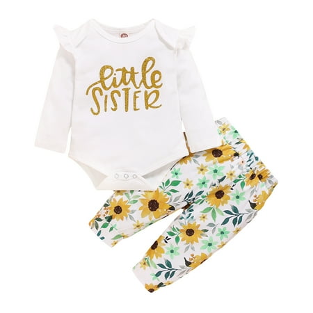 Kucnuzki 9 Months Baby Girl Fall-Winter Outfits Pants Sets 12 Months Long Sleeve Letter Prints Lovely Romper Tops Elastic Big Sunflower Prints Pants Headband 3PCS Set White
Kucnuzki 9 Months Baby Girl Fall-Winter Outfits Pants Sets 12 Months Long Sleeve Letter Prints Lovely Romper Tops Elastic Big Sunflower Prints Pants Headband 3PCS Set White