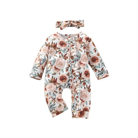jaweiw Baby Girls Floral Romper Suit Long Sleeve Zipper Patchwork Casual Party Street Spring Fall Romper+Headband 3-24M
jaweiw Baby Girls Floral Romper Suit Long Sleeve Zipper Patchwork Casual Party Street Spring Fall Romper+Headband 3-24M