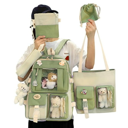 Julam Backpack Set 5pcs/set Canvas School Backpack Women Backpack with Shoulder Bag Pencil Bags Tote Bag String Pouch Pins and Pendants high quality
Julam Backpack Set 5pcs/set Canvas School Backpack Women Backpack with Shoulder Bag Pencil Bags Tote Bag String Pouch Pins and Pendants high quality