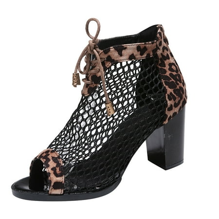 Youmylove Women Shoes Fashion Thick High Heel Sandals Leopard Printed Sole Mesh Fish Mouth Sandals Summer Comfy Daily Simple Walking Footwears
Youmylove Women Shoes Fashion Thick High Heel Sandals Leopard Printed Sole Mesh Fish Mouth Sandals Summer Comfy Daily Simple Walking Footwears