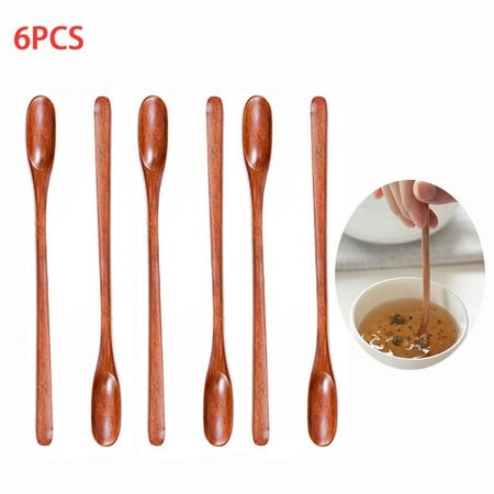 MesaSe 6Pcs Long Handled Wooden Spoons Wood Tea Coffee Spoon Japanese Style Dessert Spoon Set Honey Mixing Spoon Wood Tableware(Brown)
MesaSe 6Pcs Long Handled Wooden Spoons Wood Tea Coffee Spoon Japanese Style Dessert Spoon Set Honey Mixing Spoon Wood Tableware(Brown)