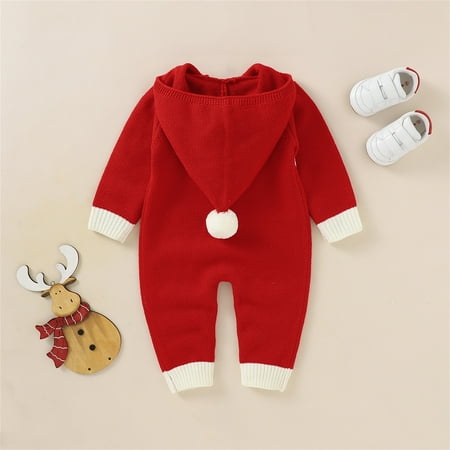 Cathalem Sweaters for Baby Boy Newborn Infant Boy Girl Christmas Santa Knitted Sweater Baby Hooded Jumpsuit Romper Knit Boys Sweater Red 6-12 Months
Cathalem Sweaters for Baby Boy Newborn Infant Boy Girl Christmas Santa Knitted Sweater Baby Hooded Jumpsuit Romper Knit Boys Sweater Red 6-12 Months