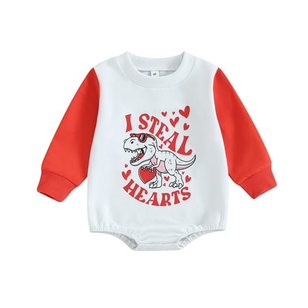Suealasg Infant Baby Girls Spring Romper 3M 6M 12M 18M Toddler Long Sleeve Crew Neck Heart Letter Dinosaur Print Jumpsuit Newborn Valentines Day One Piece Bodysuit 
Suealasg Infant Baby Girls Spring Romper 3M 6M 12M 18M Toddler Long Sleeve Crew Neck Heart Letter Dinosaur Print Jumpsuit Newborn Valentines Day One Piece Bodysuit