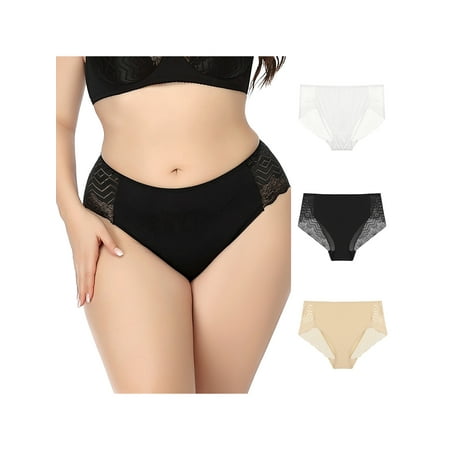 Unique Bargains Women s Plus Size 3-Pack Lace Trim Seamless Brief Stretchy Underwear
Unique Bargains Women s Plus Size 3-Pack Lace Trim Seamless Brief Stretchy Underwear