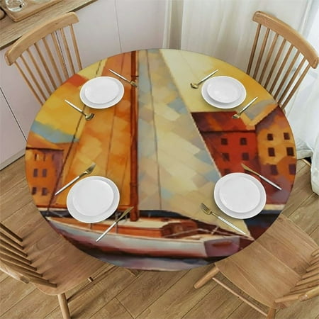 Landscape Round Fitted Tablecloth with Elastic Edge Cityscape Rivers Bridge Round Tables Table Covers for Indoor Outdoor Picnic
Landscape Round Fitted Tablecloth with Elastic Edge Cityscape Rivers Bridge Round Tables Table Covers for Indoor Outdoor Picnic