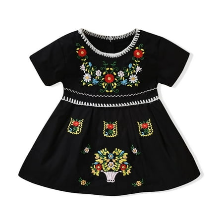 Aalizzwell Toddler Baby Girl Embroidered Dress Ethnic Wear Short Sleeve Sundress Black 18-24 Months
Aalizzwell Toddler Baby Girl Embroidered Dress Ethnic Wear Short Sleeve Sundress Black 18-24 Months