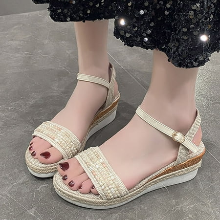 Sandals Women Comfortable Comfortable Women s Sandals Summer Slope Heel Big Size Thick Bottom Sandals Colorblocking Vintage Weaving Womens Sandals Sandals Women Walking Elegantes Ladies Beige 40
Sandals Women Comfortable Comfortable Women s Sandals Summer Slope Heel Big Size Thick Bottom Sandals Colorblocking Vintage Weaving Womens Sandals Sandals Women Walking Elegantes Ladies Beige 40