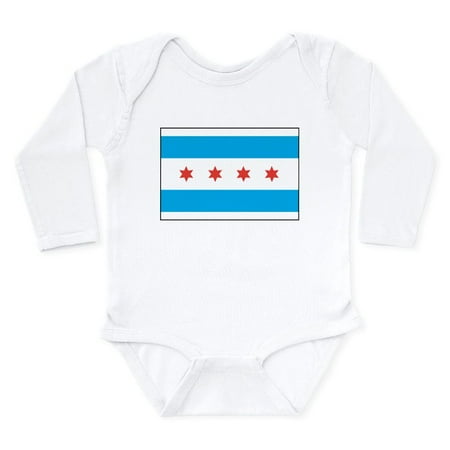 CafePress - Chicago Flag - Long Sleeve Infant Bodysuit