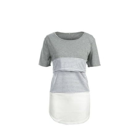 Caitzr Women Maternity Breastfeeding Tee Nursing Tops Striped Short Sleeve T-Shirt
Caitzr Women Maternity Breastfeeding Tee Nursing Tops Striped Short Sleeve T-Shirt