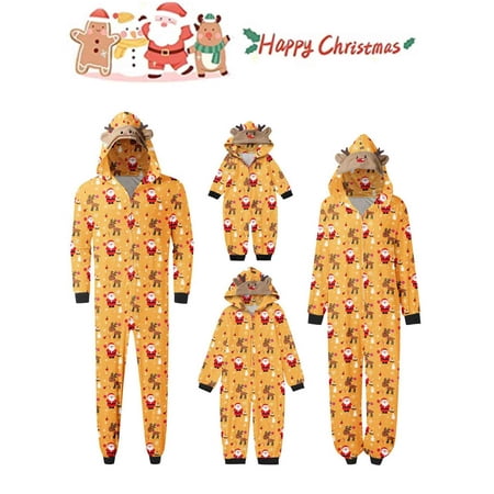 Licupiee Family Christmas Pjs Matching Sets Santa Print Jumpsuit Onesie with Hooded Christmas Pajamas for Family Holiday Xmas Sleepwear
Licupiee Family Christmas Pjs Matching Sets Santa Print Jumpsuit Onesie with Hooded Christmas Pajamas for Family Holiday Xmas Sleepwear