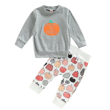 Meihuida Toddlers 2Pcs Halloween Outfits Letter Printed Long Sleeve Round Neck Pullover + Elastic Drawstring Pumpkins Print Trousers
Meihuida Toddlers 2Pcs Halloween Outfits Letter Printed Long Sleeve Round Neck Pullover + Elastic Drawstring Pumpkins Print Trousers