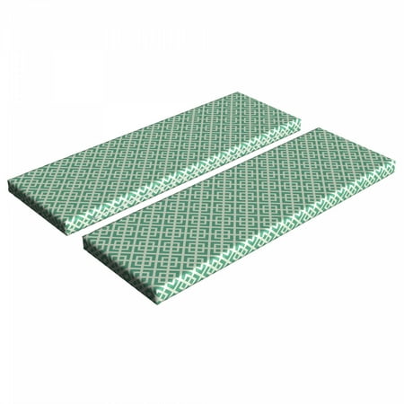 Mint Bench Cushion Set of 2 Shabby Fashion Abstract Squares Vintage Pattern Checkered Striped Crosswise Standard Size Foam Pad and Decorative Cover Jade and Almond Green by Ambesonne
Mint Bench Cushion Set of 2 Shabby Fashion Abstract Squares Vintage Pattern Checkered Striped Crosswise Standard Size Foam Pad and Decorative Cover Jade and Almond Green by Ambesonne