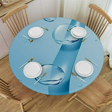 Tllo0ord Round Fitted Tablecloth with Elastic Edge Design Wipeable Waterproof Table Cover for Indoor Outdoor Dinning Patio Decor Footprints with Droplets Fits up Tables 31-35
Tllo0ord Round Fitted Tablecloth with Elastic Edge Design Wipeable Waterproof Table Cover for Indoor Outdoor Dinning Patio Decor Footprints with Droplets Fits up Tables 31-35