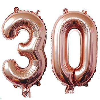 Big 30 Balloons Jumbo Number 30 Balloons Rose Gold For 30th Birthday