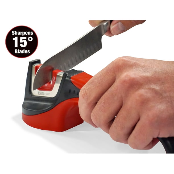 AccuSharp Asian-Style Knife Sharpener, Black/Red