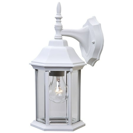 Homeroots White Clear Glass Swing Arm Wall Light / EA