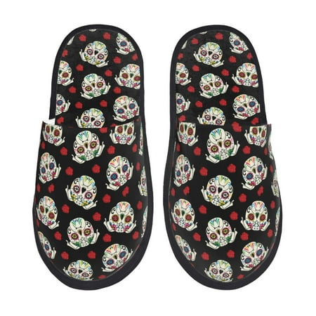 Noikeo colorful Skull dog flower Pattern Cozy Slippers Indoor for Women and Mens Fuzzy House Shoes Soft Plush Warm Slip-on Slippers-Medium
Noikeo colorful Skull dog flower Pattern Cozy Slippers Indoor for Women and Mens Fuzzy House Shoes Soft Plush Warm Slip-on Slippers-Medium