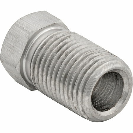 4LIFETIMELINES Stainless Steel Brake Line Tube Nut Long 1/4 (7/16-24 Inverted) Bag of 10