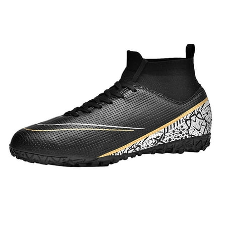 Kids Comfortable Athletic Soccer Cleats Natural Turf Outdoor Football Competition Light Weight with Soft touch Cleats Sneaker Shoes Bright Color for Big Kid Black 36
Kids Comfortable Athletic Soccer Cleats Natural Turf Outdoor Football Competition Light Weight with Soft touch Cleats Sneaker Shoes Bright Color for Big Kid Black 36