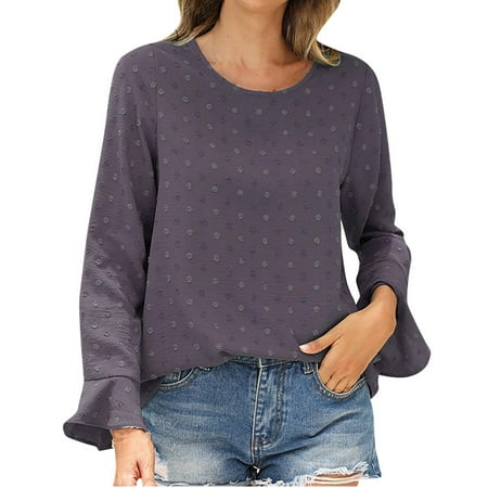 Ichuanyi Womens Fall Tops Clearance Women Fashion Casual Solid Color Round Neck Long Sleeve T-shirt Top Blouse Pullover
Ichuanyi Womens Fall Tops Clearance Women Fashion Casual Solid Color Round Neck Long Sleeve T-shirt Top Blouse Pullover