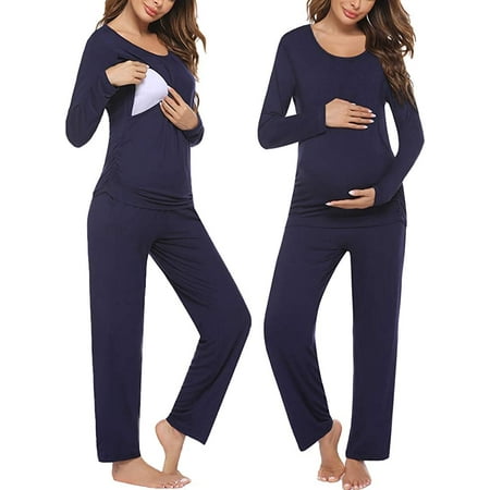 Women s Maternity Nursing Pajama Set Breastfeeding Sleepwear Set Double Layer Short Sleeve Top & Pants Pregnancy PJS
Women s Maternity Nursing Pajama Set Breastfeeding Sleepwear Set Double Layer Short Sleeve Top & Pants Pregnancy PJS