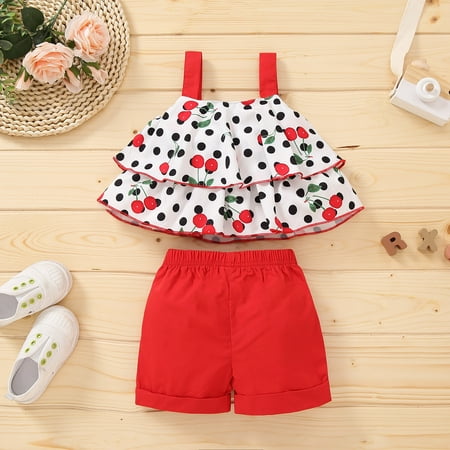 AURIGATE Toddler Baby Girls Ruffles Dot Printed Suspender Tops+Shorts Outfits Clearance
AURIGATE Toddler Baby Girls Ruffles Dot Printed Suspender Tops+Shorts Outfits Clearance