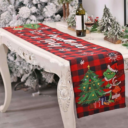 Yubatuo Christmas Table Runner Christmas Decor Green Christmas Runner for Table Funny Xmas Decor Seasonal Winter Home Decor Indoor Outdoor Christmas Party Dining Table Decorations (13 x 72 )
Yubatuo Christmas Table Runner Christmas Decor Green Christmas Runner for Table Funny Xmas Decor Seasonal Winter Home Decor Indoor Outdoor Christmas Party Dining Table Decorations (13 x 72 )