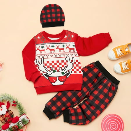 Synpos 6M-4T Newborn Baby Boy Clothes Baby Letter Print Romper+Long Pants+Hat 3PCS Outfits Set
Synpos 6M-4T Newborn Baby Boy Clothes Baby Letter Print Romper+Long Pants+Hat 3PCS Outfits Set