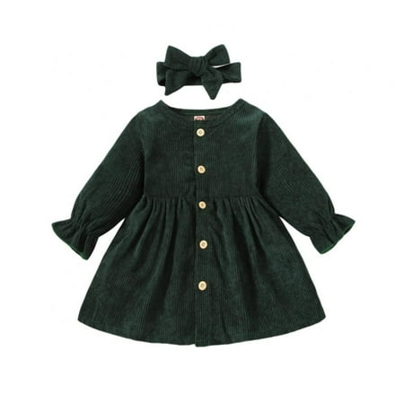 Toddler Baby Girl Dress Ruffle Long Sleeve Solid Cotton Party Princess Dresses with Hairband Fall Winter Clothes 0-3T
Toddler Baby Girl Dress Ruffle Long Sleeve Solid Cotton Party Princess Dresses with Hairband Fall Winter Clothes 0-3T