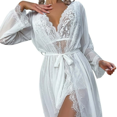 Pajamas Women Dots Lace Set 3Pcs Sexy Lace Lingerie Sleepwear With Robe Belt Pajamas For Women
Pajamas Women Dots Lace Set 3Pcs Sexy Lace Lingerie Sleepwear With Robe Belt Pajamas For Women
