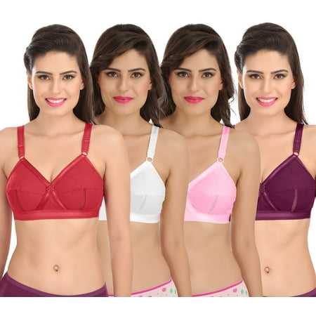 Ossirrio Women Everyday Comfort Full Cup Bra Non Wired Plus Size Cotton Bra Pack of 4
Ossirrio Women Everyday Comfort Full Cup Bra Non Wired Plus Size Cotton Bra Pack of 4