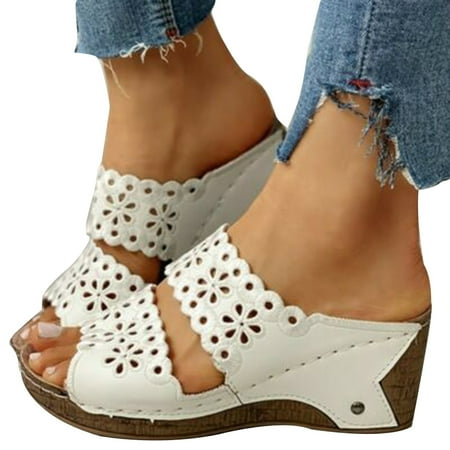 Women Open Toe Wedges Heel Lace Sandals Hollow Out Ladies Summer Casual Shoes 42 White
Women Open Toe Wedges Heel Lace Sandals Hollow Out Ladies Summer Casual Shoes 42 White