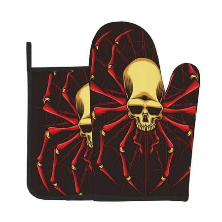 Bingfone Red Skull Spider Print Oven Mitts Pot Holders Set 2 PCS for Kitchen for Cooking Grilling Baking BBQ Pot Holders Cook Essentials
Bingfone Red Skull Spider Print Oven Mitts Pot Holders Set 2 PCS for Kitchen for Cooking Grilling Baking BBQ Pot Holders Cook Essentials