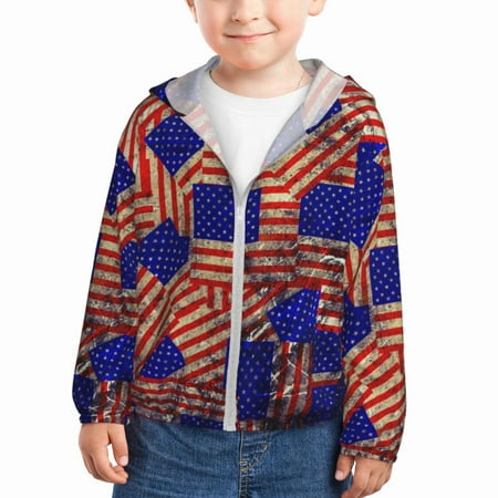 Gaeub Vintage USA Flag Print Athletic Sun Protection Hoodie for Kids Long Sleeve Outdoor UV Shirt Running Fishing Top for Boys Girls-3 Years
Gaeub Vintage USA Flag Print Athletic Sun Protection Hoodie for Kids Long Sleeve Outdoor UV Shirt Running Fishing Top for Boys Girls-3 Years